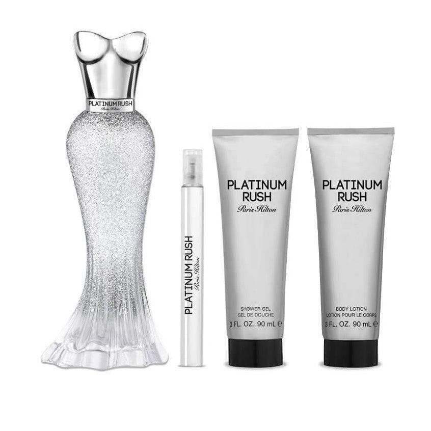 Set 4 Piezas Platinum Rush Para Mujer De Paris Hilton Mayoreo Arome